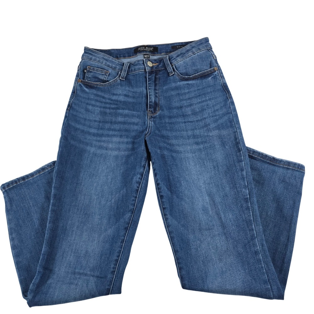 Judy Blue Los Angeles Slim Fit Medium Wash Stretch Jeans Size 5/27 Womens
